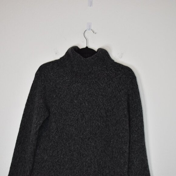 Michael Kors Turtleneck Tunic Sweater Sz M Chunky Marled Wool Neutral Minimalist - Picture 10 of 15